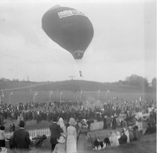 The crowd looks on